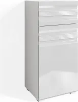 Vicco Midischrank Freddy, 36 x 79 cm, Weiß Hochglanz