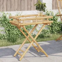 vidaXL Skladací stolík 60x40x68 cm bambus
