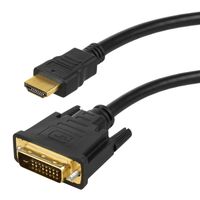 Adaptér DVI na HDMI 2m HDMI v1.4 prepojovací kábel HDMI samec na DVI samec M/M pozlátené konektory 1080p
