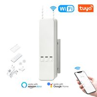 Tuya WiFi Intelligent Pull Bead Curtain Motor Electric Roller Shutter Driver Automatic Opener Support APP/Voive/Remote Control Timer Setup Percentage Control Compatible with Alexa Google Assistant