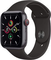 Apple Watch SE 2020 (GPS, 44 mm) Aluminiumgehäuse Space Grau, Sportarmband Schwarz