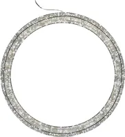 LED Lichtkranz auf Metallgestell 720 LEDs Ø 50 cm Türkranz Deko Kranz Timer