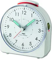 Analoger Funk-Wecker mit Sekundenzeiger und lautlosem Uhrwerk SUNRISE 60.1513.02 TFA Dostmann