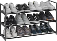 Schuhregal - stapelbar - 92x54x30 cm - schwarz