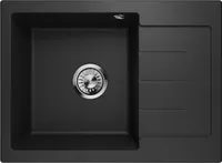 Dřez Granitový dřez Jednomísový odkapávač Master 1.0S Black Right Siphon 10395