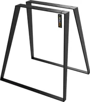 MetaloPro 2x Tischbeine Metall, Schwerlast Stahl Schreibtisch Beine, Tischkufen Schwarz, Tischgestelle Stahl, Langlebig Tischgestell für Moderne Couchtisch, Esstisch, Wohnzimmer - 72 cm