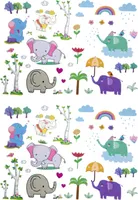 Oblique Unique Temporäre Klebetattoos Kinder Tattoo Set zum Spielen - Elefant Motive