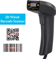 2D-USB-Barcode-Scanner, handverkabelt, 1D-Barcode-Leser, manueller Ausloeser, 640 x 480 CMOS-Scan-Unterstuetzung, Papier- und Bildschirmcode, kompatibel mit Windows, Android, MAC, fuer Supermarkt, Einzelhandel, Bibliothek, Logistik, Lager, Zollsysteme