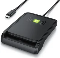 CSL 2in1 NFC Kartenleser, USB-C SmartCard Reader für EC-/Kreditkarten, NFC-Personalausweis, Smartphone, Smartwatch, ideal für Steuererklärung, KFZ-Zulassung