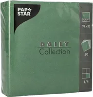 PAPSTAR Servietten 320 x 320 mm 3-lagig dunkelgrün 50 Stück