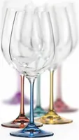 Weißweingläser Bohemia Kristall, Weinglas, Model Spectrum, Mehrfarbig, 350 ml, 6er Set