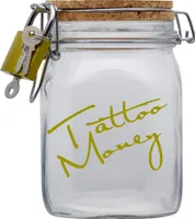 Spardose Geld Geschenk Ideen Tattoo Money Transparent Gold Größe L 1 Liter
