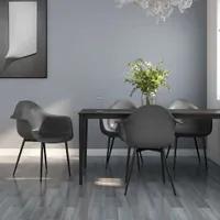 vidaXL Esszimmerstühle 4 Stk. Grau PP