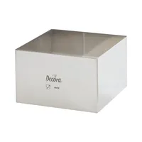 Tortenrand Edelstahl quadratisch 22x22x6cm