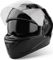 VINZ Kennet Integralhelm mit Sonnenblende | Motorrad Helm Vollvisierhelm Mopedhelm ECE 22.06 | Motorradhelm Full-Face Helme | für Damen & Herren | In Gr. XS-XXL - Schwarz | L (59 - 60 cm)