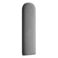 Muralo Polsterpaneel ovales WANDPOLSTER Wandkissen Bettkopfteil Wandpaneel Grau 30 cm x 80 cm