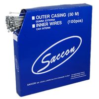 Saccon Mtb Brake Cables Galvanized Steel Stop Hammer 100 Units Silver 1.5 x 2300 mm