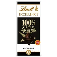 Lindt Excellence 100 Prozent Kakao Schokoladentafel Cacao pur 50g