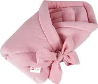 BABYLUX Einschlagdecke Musselin BABYHÖRNCHEN 75 x 75 cm Baby Neugeborene Rosa