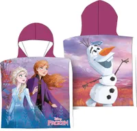 Disney Eiskönigin Kinder Poncho Badetuch mit Kapuze Strandtuch 55x110cm