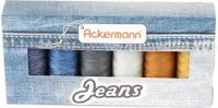 ACKERMANN® Jeans Nähgarnset Farben Mix Stärke 80, 6x 150m, Jeansgarn