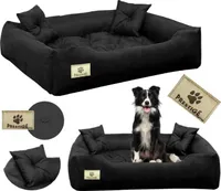 Hundebett Hundekissen Katzenbett PRESTIGE Wasserdicht Schwarz Größe XXL 130x105