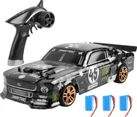 RC Drift Car 1:18 RC Car 2,4 GHz 4WD 30 km/h Hochgeschwindigkeits-RC-Rennwagen fuer Kinder Kinder Jungen Geschenk RTR 3 Batterie