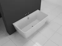 Raumspar-Badewanne 170 x 75 x 58 cm (3-seitig freistehend), BW-IX033