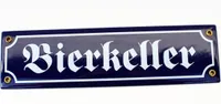 Emaille Schild Bierkeller