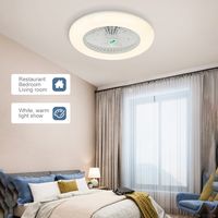 36W Intelligent Deckenleuchte Deckenlampe  Deckenventilator mit Beleuchtung Fernbedienung LED-Leuchte (braun )