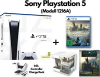 Sony Playstation 5 mit Laufwerk | Ultimatives FAN Bundle | inkl. 1x Controller, Spiel: Hogwarts Legacy, Offizieller Guide zum Spiel, exklusive Hogwarts Legacy Tasse, Controller Charge Dock| Neustes Modell: CFI-1216A | PS5 Disc Disk Harry Potter Konsole
