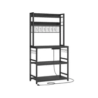 Rootz Küchenregal mit Steckdosen - Aufbewahrungsregal - Küchenorganisator - platzsparend - 40 x 80 x 170 cm