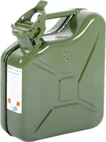 Benzinkanister Metall 10 Liter, Kraftstoffkanister, UN-zertifizierter Diesel  Kanister mit Sicherheitsverschluss 3A1 olivegrün, 30x13x40,5 cm