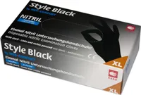 AMPri STYLE BLACK nitrilové rukavice čierne bez púdru 100 ks veľkosť XL