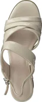 MARCO TOZZI Damen Sandalette Lack Slingback Blockabsatz 2-28314-20, Größe:38 EU, Farbe:Beige