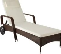Ratan Sonnenliege Cassis 196 x 72 x 57 - 94,5 cm