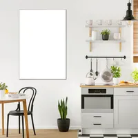 banjado Glas Magnettafel 50 x 75 cm Magnetwand mit 4 Magneten weiß Memoboard beschreibbar [MTGH2-0024]