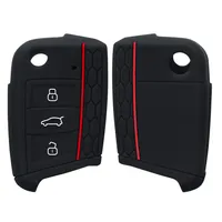 kwmobile Schlüsseltasche Autoschlüssel Hülle für VW Golf 8, TPU  Schlüsselhülle, geeignet für VW Golf 8 3-Tasten Autoschlüssel Schlüssel