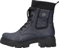 Rieker Boot - Blau Kunstleder Größe: 36 Normal