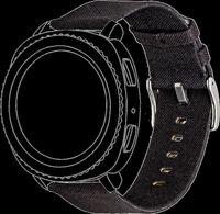 topp - Armband Samsung/Garmin/Huawei, Nylon, black