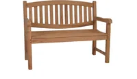 MiaMöbel Gartenbank 150 cm Gartenmöbel Outdoor Modern Massivholz Teak Honig