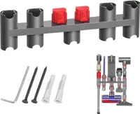 Držák příslušenství dokovací stanice organizér příslušenství pro Dyson V7 V8 V10 V11 V15, nástěnný držák pro vysavač Dyson s 9 úložnými zásuvkami