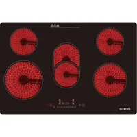 KB-ELEMENTS 5 Zonen Glaskeramikkochfeld Elektrokochfeld 70cm, Cerankochfeld 5 platten, Autark, 8400 Watt, Rahmenlos, Touch-Bedienung,99Min Timer