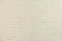 BELIANI Koberec béžový vlnený 200 x 300 cm geometrický vzor jednofarebný moderný minimalistický dizajn obývacia izba spálňa