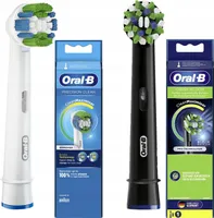 Oral-B Aufsteckbürsten Cross Action Precision Clean Schwarz Weiß 2er Set
