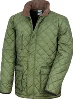 Result Cheltenham Herren Steppjacke mit Fleece-Innenfutter, wasserabweisend, winddicht BC2049 (XL) (Olive)