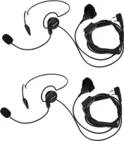 Retevis Funkgerät Headset, mit Mikrofon Finger PTT 2 Pin Kopfhörer Kompatibel mit Retevis RT24 RT22 RT27 RT21 RT28 RT617 BF-88E BF-888S Kenwood Walkie Talkies(2 STK.)