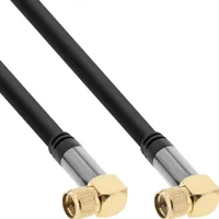 InLine® Premium SAT-Kabel, 4x geschirmt, 2x F-Stecker gewinkelt, >110dB, 1m