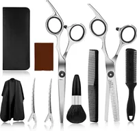 10PCS Friseur Haarscheren Effilierschere Friseurschere Haarschneiden Set