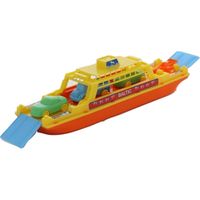 WADER Fähre 4 Autos Kinder Spielzeug Fahrzeug Boot Spielzeugauto Wasserspielzeug 